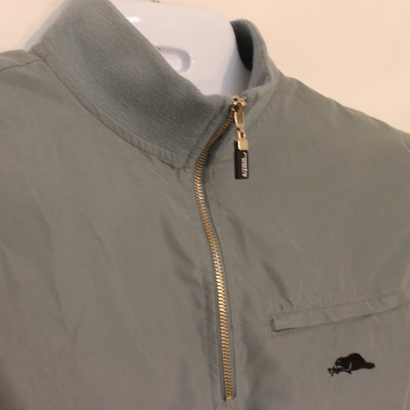 ROOTS GOLF GREEN ATHLETIC VEST JACKET LARGE MEN SLEEVELESS  RIBBED ZIPPER LINED - Picture 6 of 9